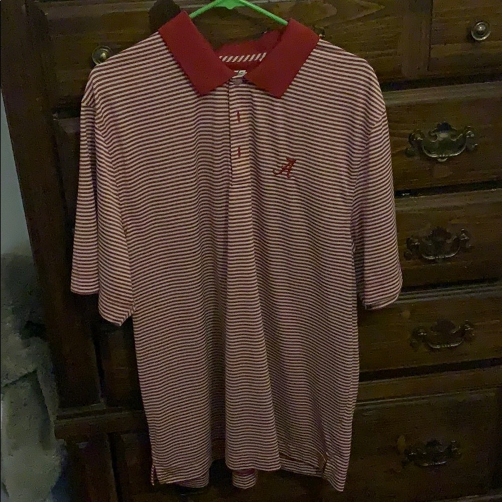 Alabama Cutter & Tall Forge Tonal Stripe Polo